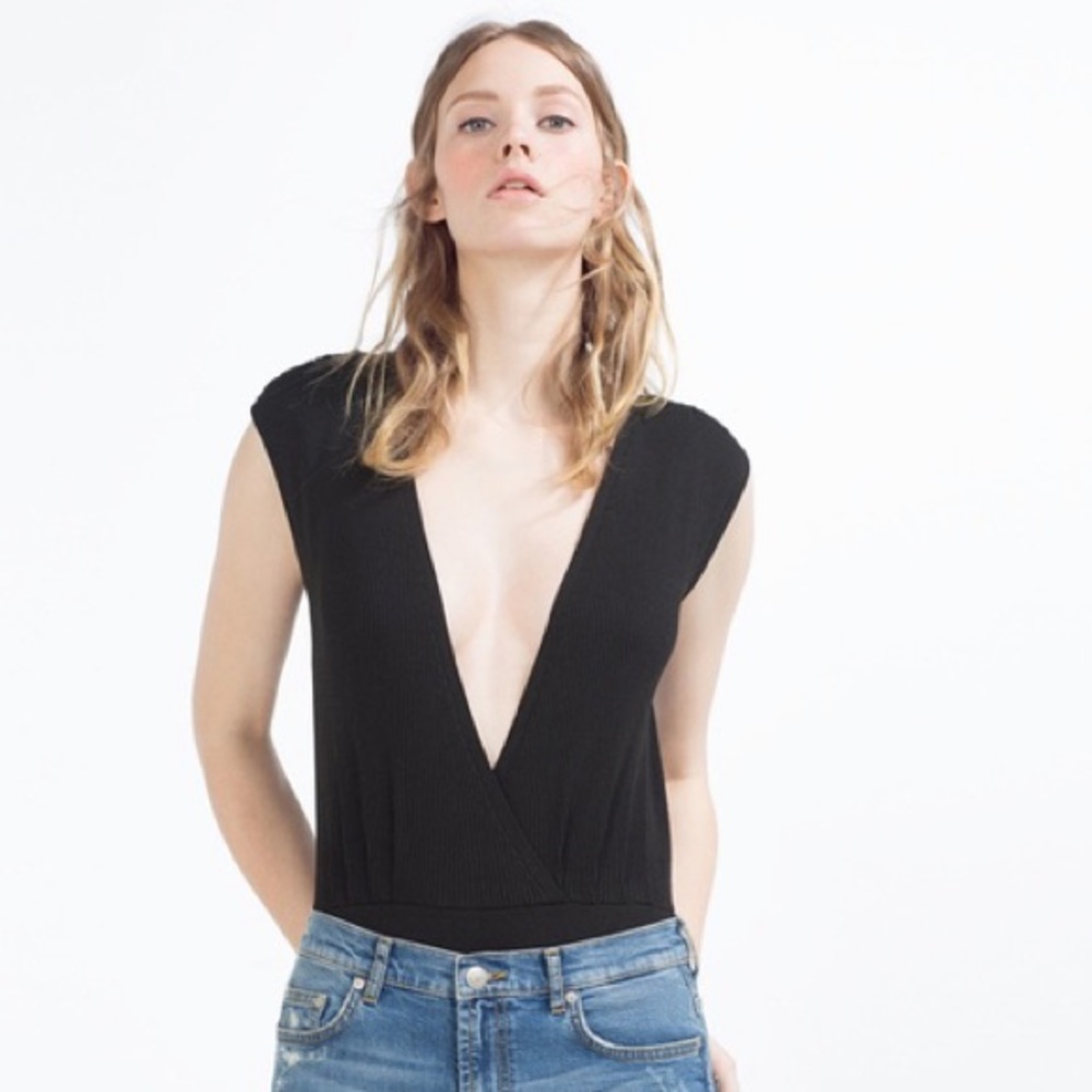 2 for the price of 1 Zara Plunging Neck Bodysuit
